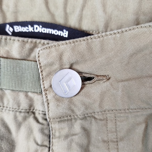 Black Diamond Pants Men's M Brown Belted Cotton Blend Climbing Hiking Camping - Picture 6 of 16